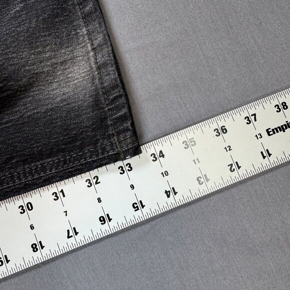 NWOT Southpole Jeans Mens 34x34 Black Skinny Distressed Paint Splatter Acid Wash - Picture 6 of 7
